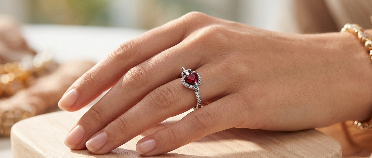 Anillo Espejo Encantado Carmesí